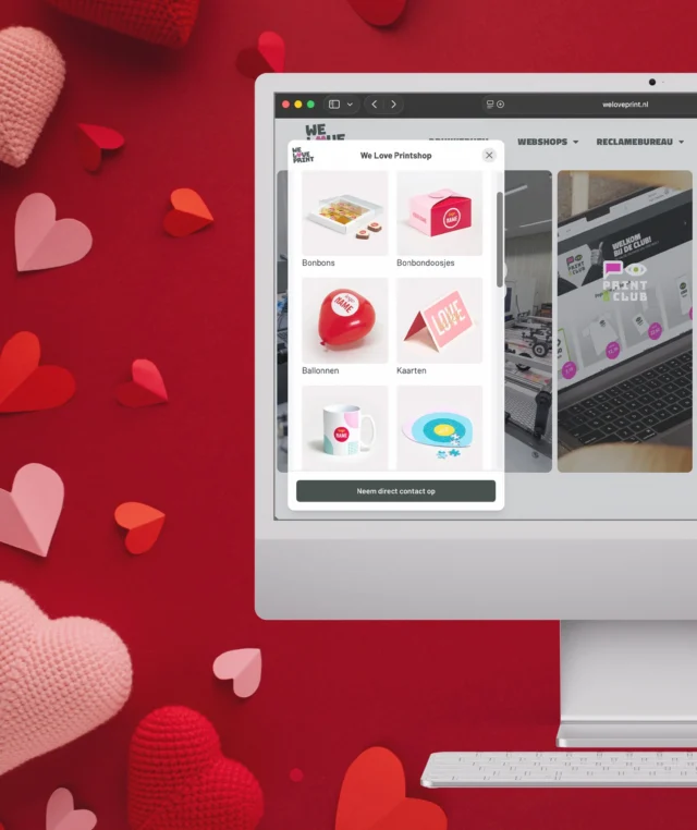 Elke maand zetten we op weloveprint.nl drukwerk in de spotlight binnen een wisselend thema. Deze maand stond in het teken van Valentijn ❤️ 
Op de website kun je de producten zelf samenstellen én vrijblijvend een offerte aanvragen, helemaal op maat.
Het volgende thema maken we binnenkort bekend.
#drukwerk #printinspiratie #weloveprint #valentijnsdag